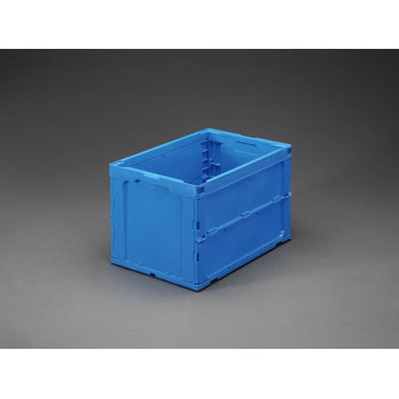 EA506AA-19 648x440x406mm/96.0L 折畳コンテナ(青) エスコ 1個 EA506AA-19