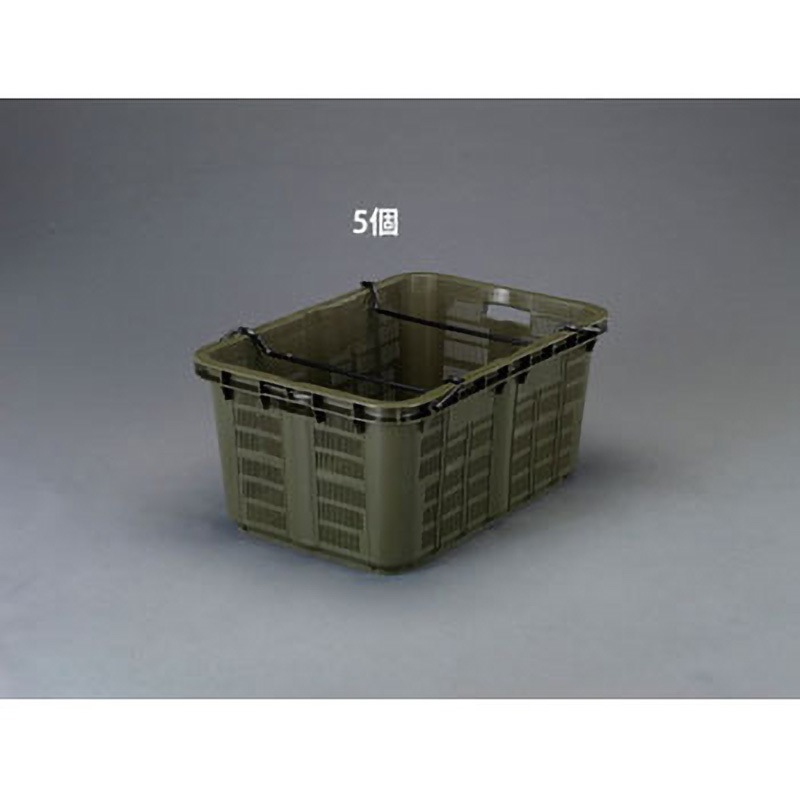 EA506AB-19E 808x553x370mm/119.6L コンテナ(OD/5個) エスコ 1個 EA506AB-19E