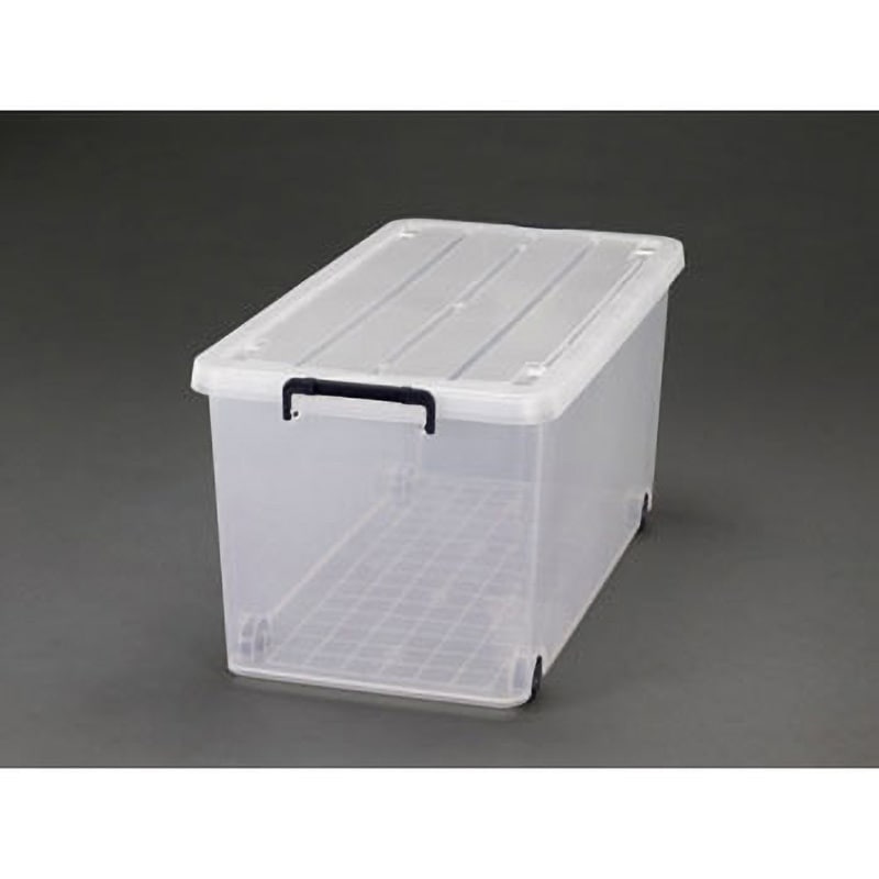 EA506AB-58B 440x740x350mm 収納ケース(バックル付/クリアー/6個) エスコ 容量114L