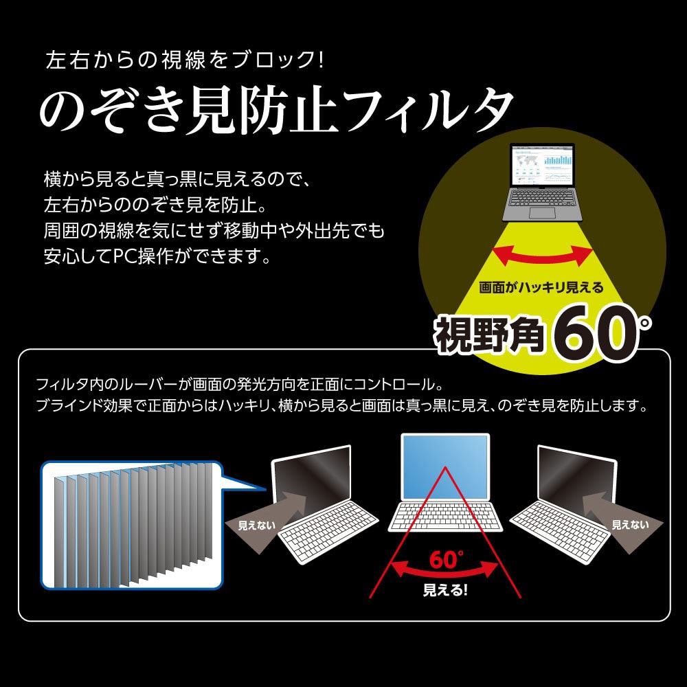 Sf Flgpv121w Pc用のぞき見防止フィルタ ナカバヤシ 12 1インチ ワイド Sf Flgpv121w 通販モノタロウ