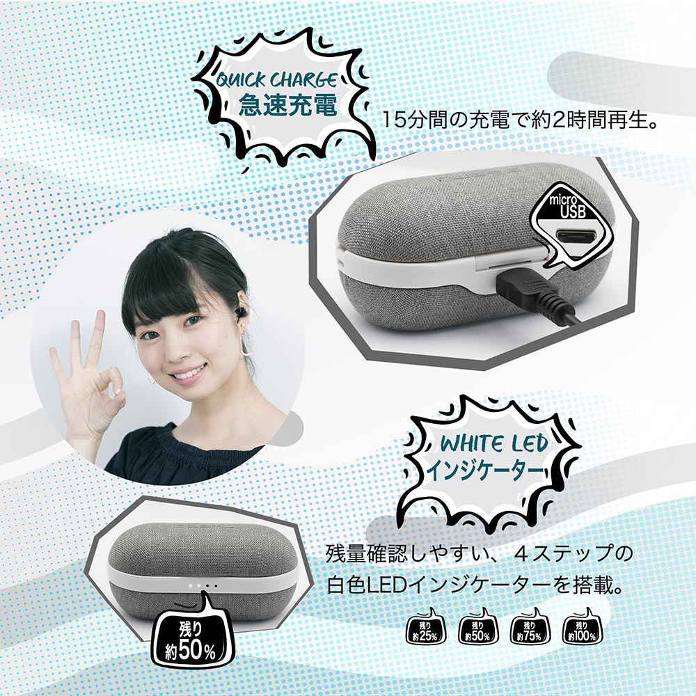 OWL-SAMU-SE04-BK Bluetoothイヤホン 1個 OWLTECH(オウルテック