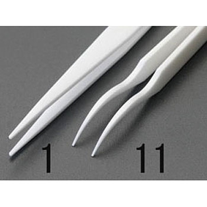 EA595VC-1 125mm 先丸セラミックピンセット(スジ無し) 1個 エスコ 【通販モノタロウ】