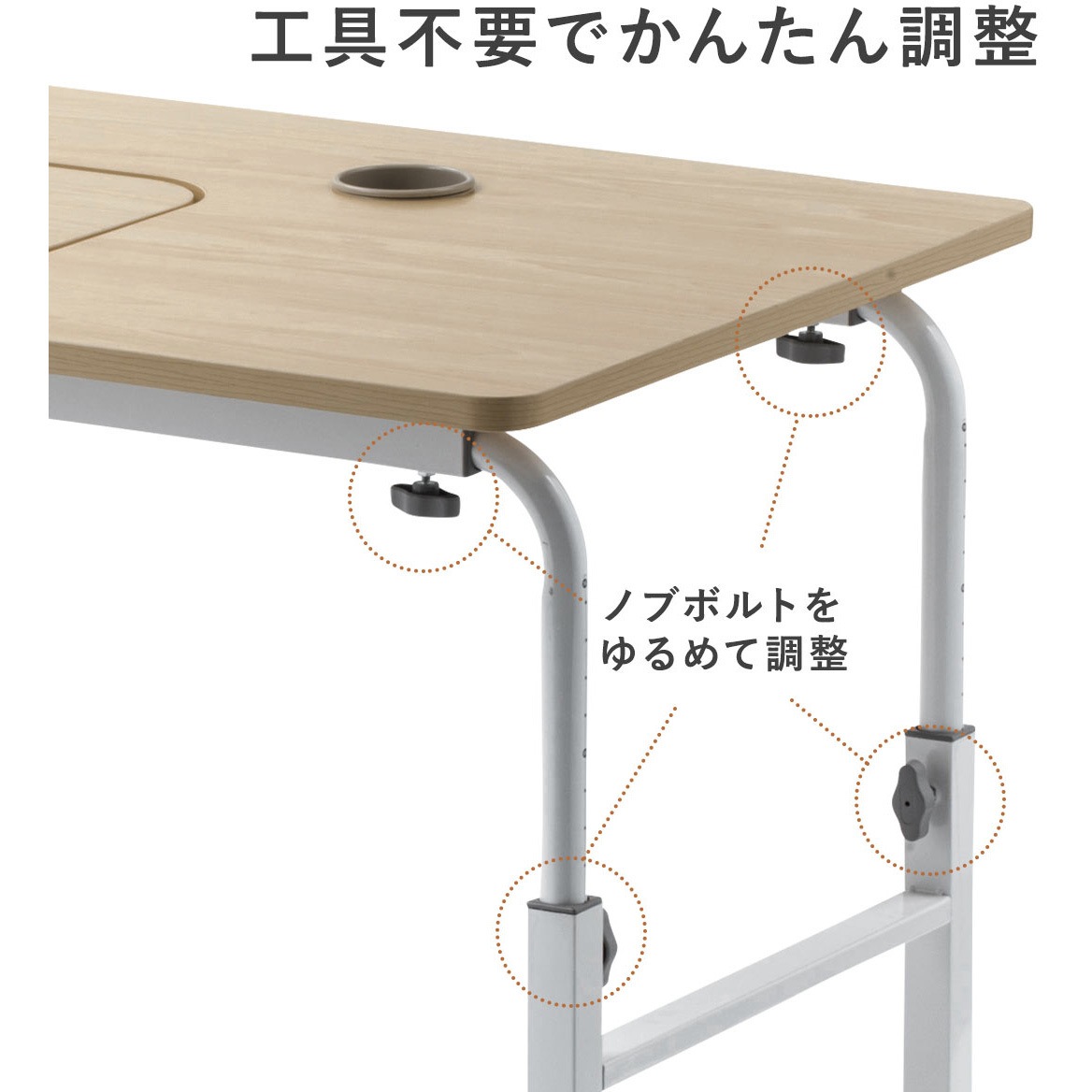 100-DESKN004LM 多機能デスク サンワダイレクト 間口1200mm奥行600mm高