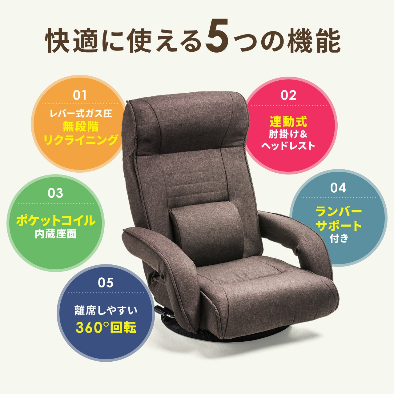 150-SNCF011BK 座椅子 サンワダイレクト ブラック色 本体幅620mm奥行