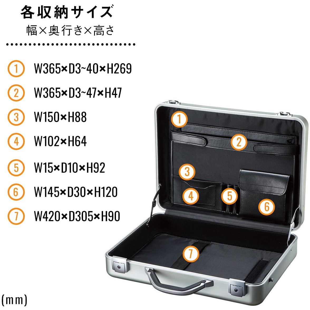 200-BAG155GM アルミアタッシュケース 1個 サンワダイレクト 【通販