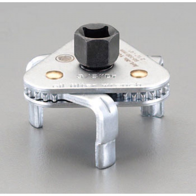 EA604A-10A 60-100mm/3/8"sq・1/2"sq オイルフィルターレンチ エスコ 六角対辺19mm  EA604A-10A