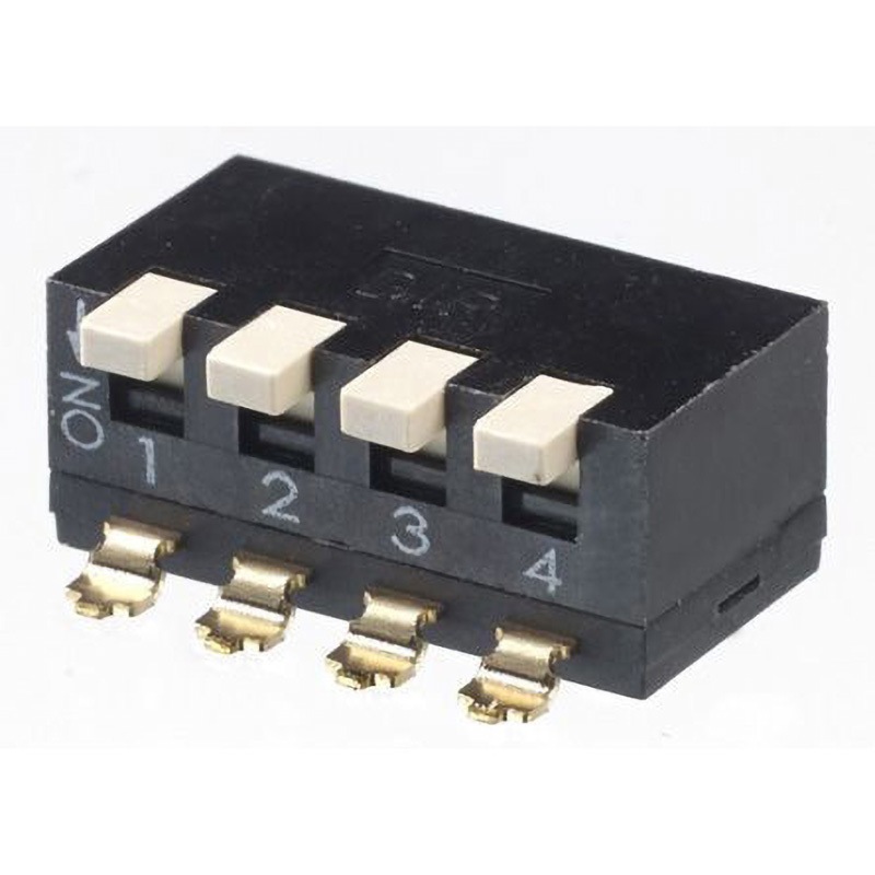 IKP0403101 Apem ディップスイッチ ピアノ、突出型 4PST APEM パッケージDIP 25mA DC24V 表面実装  1セット(40個) IKP0403101