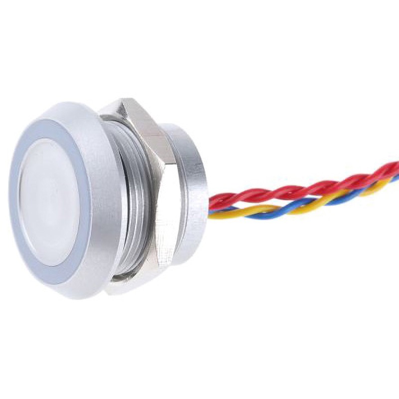 PBARYAF0000C0B Apem ピエゾスイッチ (圧電スイッチ) APEM N モーメンタリ， パルス コンタクト定格電流(mA):200@24Vac/dc LED色:青  1個 PBARYAF0000C0B