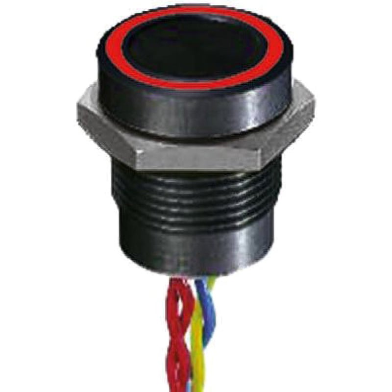 PBAR91F2000W2A Apem ピエゾスイッチ (圧電スイッチ) APEM ラッチ コンタクト定格電流(mA):200@24Vac/dc 赤/緑 IP68  1個 PBAR91F2000W2A