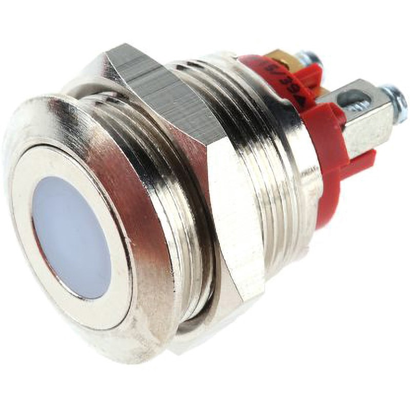AV09C7L3D9006 Apem 押しボタンスイッチ 200 mA @ 6 V ac/dc 50 mA @ 24 V ac/dc パネルマウント 緑 APEM LED色:赤 ネジ  1個 AV09C7L3D9006