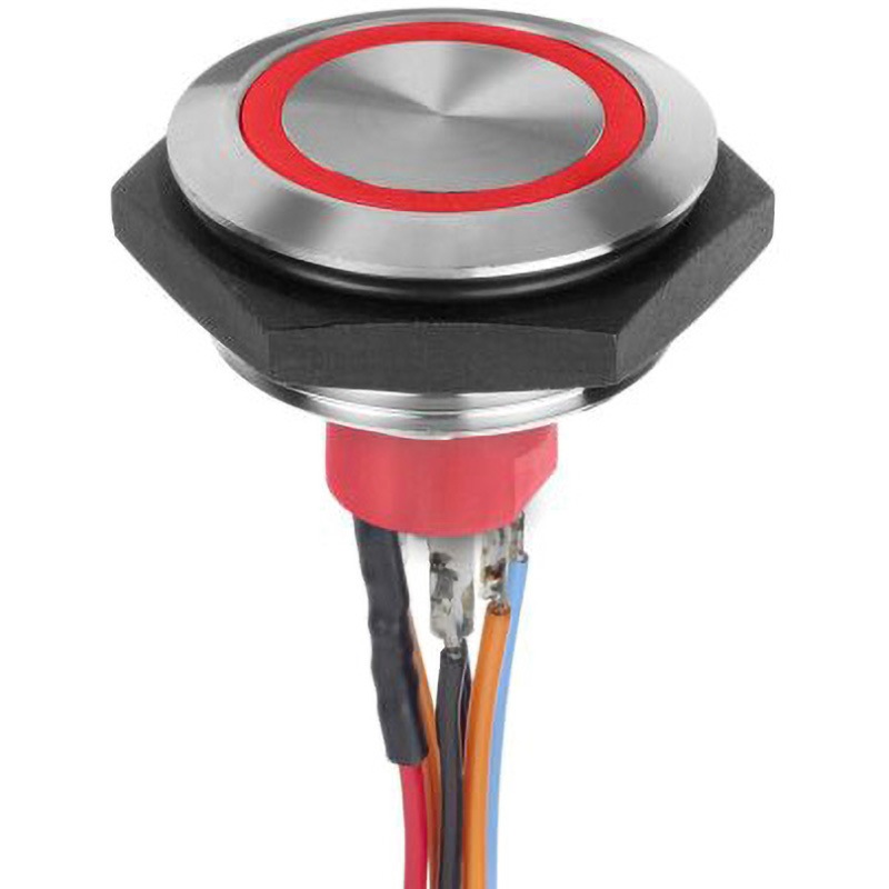 AV56022000074BK Apem 照光式押しボタンスイッチ 1 A モーメンタリ パネルマウント APEM DC30V LED色:赤  1個 AV56022000074BK