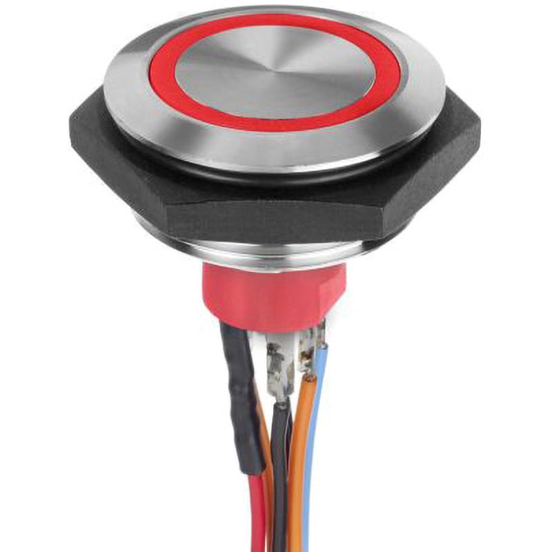 AV56122000074BK Apem 照光式押しボタンスイッチ 1 A モーメンタリ パネルマウント APEM DC30V LED色:赤  1個 AV56122000074BK