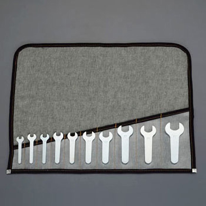 EA615AS 10本組/8-27mm 片口スパナ(ショートハンドル・薄型) エスコ セット品