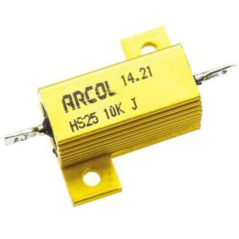 HS25 10K J Arcol 大電力用 メタルクラッド抵抗器 25W 10kΩ ±5% ARCOLECTRIC アルミハウジング 巻線
