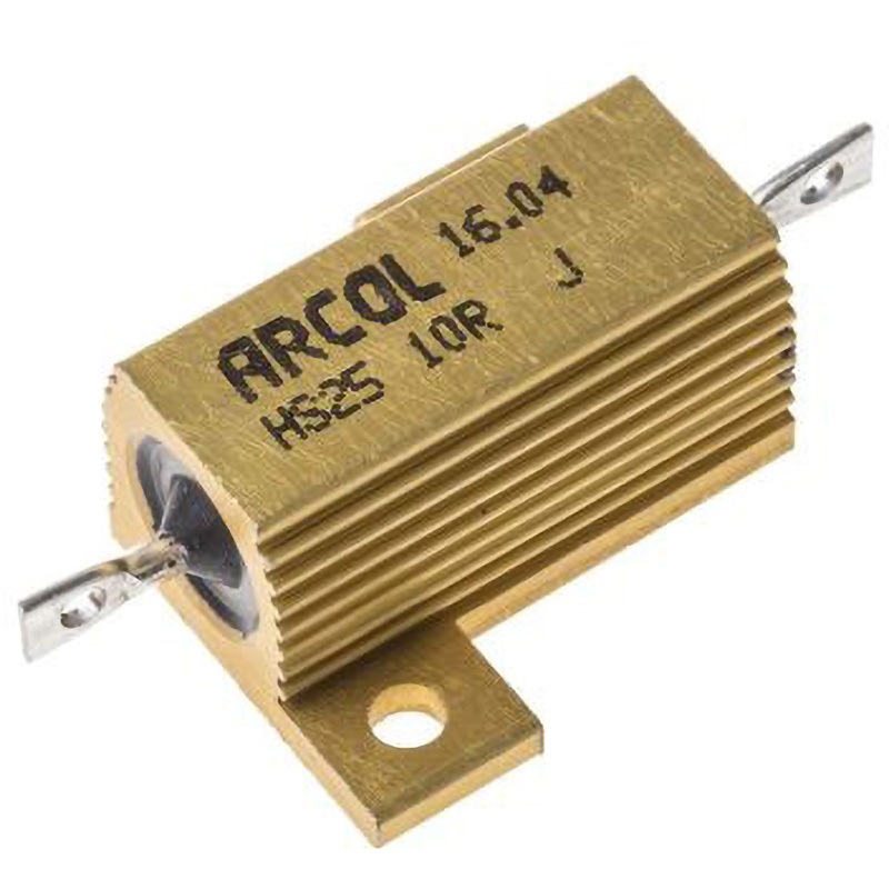 HS25 10R J Arcol 大電力用 メタルクラッド抵抗器 25W 10Ω ARCOLECTRIC 最大温度係数(ppm/℃)100 アルミハウジング 巻線 許容差±5%  1袋(25個) HS25 10R J