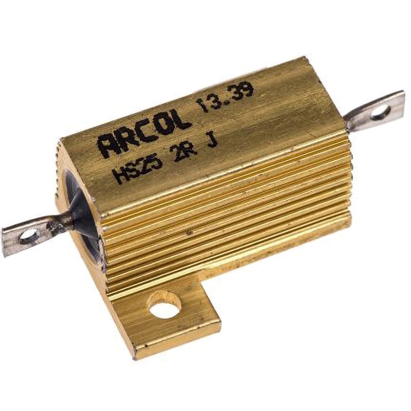 HS25 2R J Arcol 大電力用 メタルクラッド抵抗器 25W 2Ω ARCOLECTRIC アルミハウジング 巻線 許容差±5%