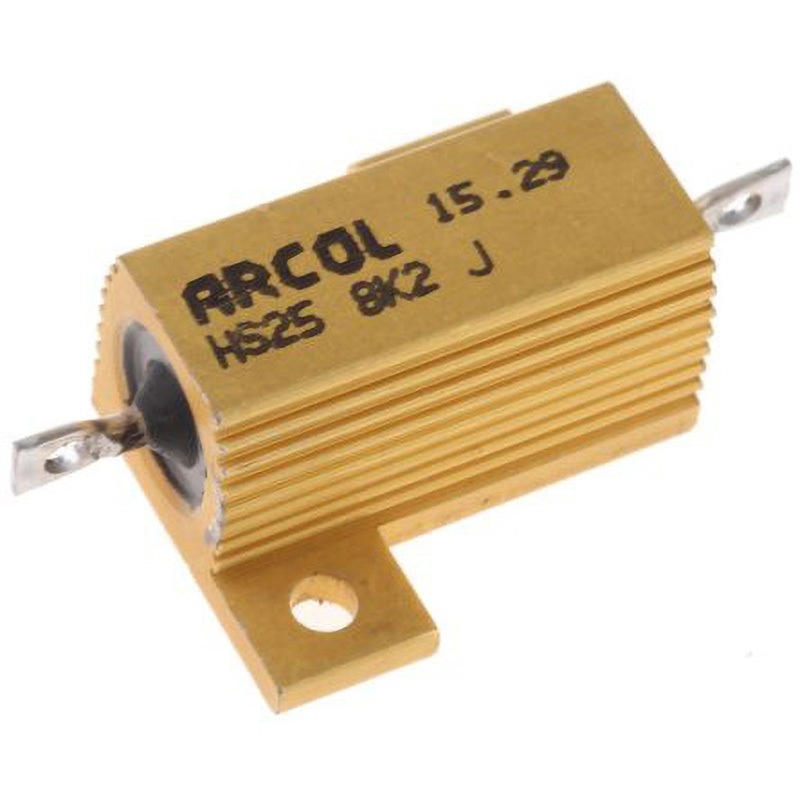 HS25 8K2 J Arcol 大電力用 メタルクラッド抵抗器 25W 8.2kΩ ARCOLECTRIC アルミハウジング 巻線 許容差±5%