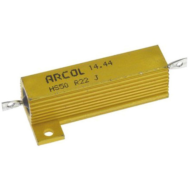 HS50 R22 J Arcol 大電力用 メタルクラッド抵抗器 50W 220mΩ ARCOLECTRIC アルミハウジング 巻線 許容差±5% 14,585円