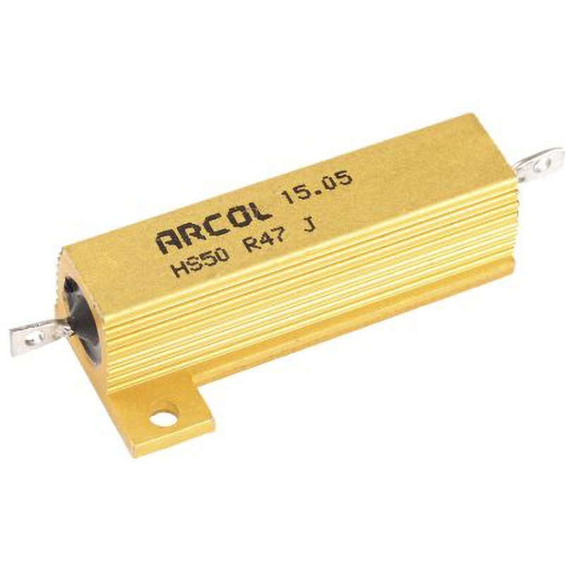 HS50 R47 J Arcol 大電力用 メタルクラッド抵抗器 50W 470mΩ ARCOLECTRIC アルミハウジング 巻線 許容差±5%