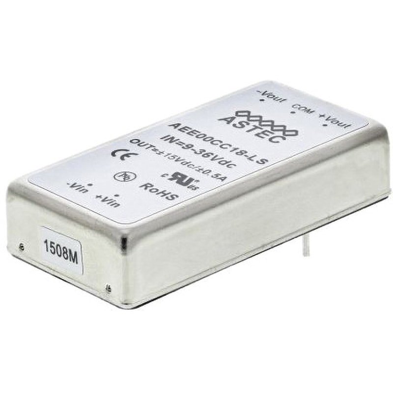AEE00CC18-LS Artesyn Embedded Technologies 絶縁DC-DCコンバータ 15V ARTESYN EMBEDDED TECHNOLOGIES スルーホール AEEシリーズ 出力電圧(V):±15dc 500mA  1個 AEE00CC18-LS 5,653円