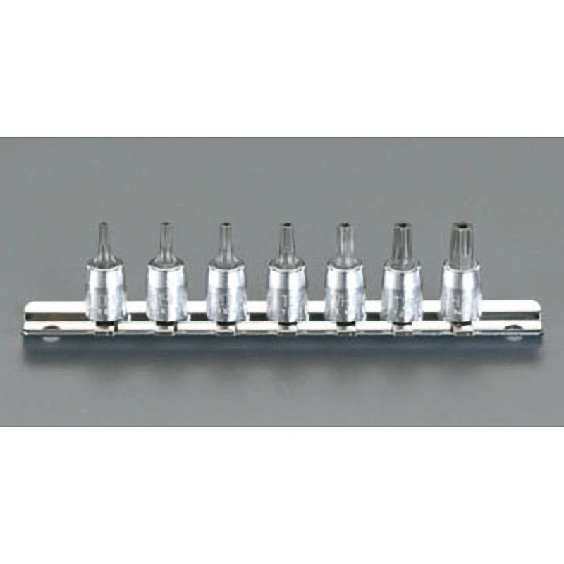 EA618AX 1/4"sq 7個組[Bore・Torx]ビットソケット 1個 エスコ 【通販モノタロウ】