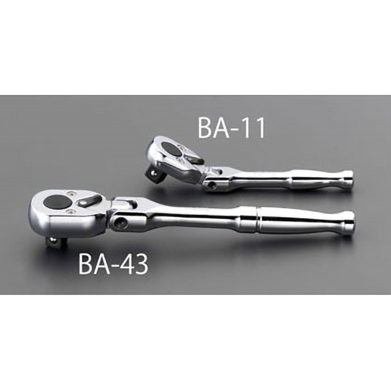EA618BA-43 3/8"sq ラチェットハンドル (首振り) 1個 エスコ 【通販モノタロウ】