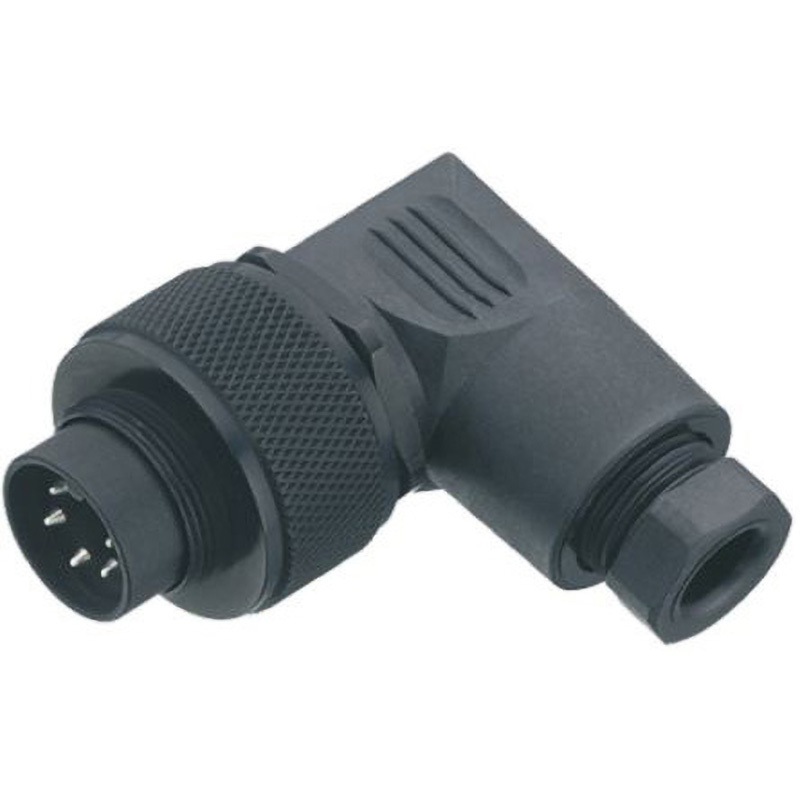 99-0121-106-06 Binder 丸形コネクタ 723シリーズ BINDER(ビンダー) はんだ IP67 コンタクト数6 ライトアングル ケーブルマウント 5A  1個 99-0121-106-06