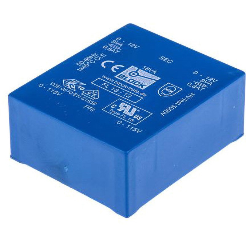 FL 18/12 Block 基板実装用トランス BLOCK AC12V 18VA  1個