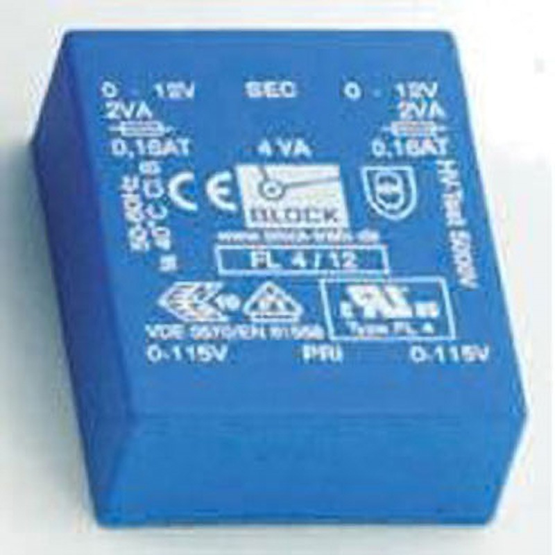 FL 6/8 Block 基板実装用トランス BLOCK AC8V 6VA 1個 【通販モノタロウ】