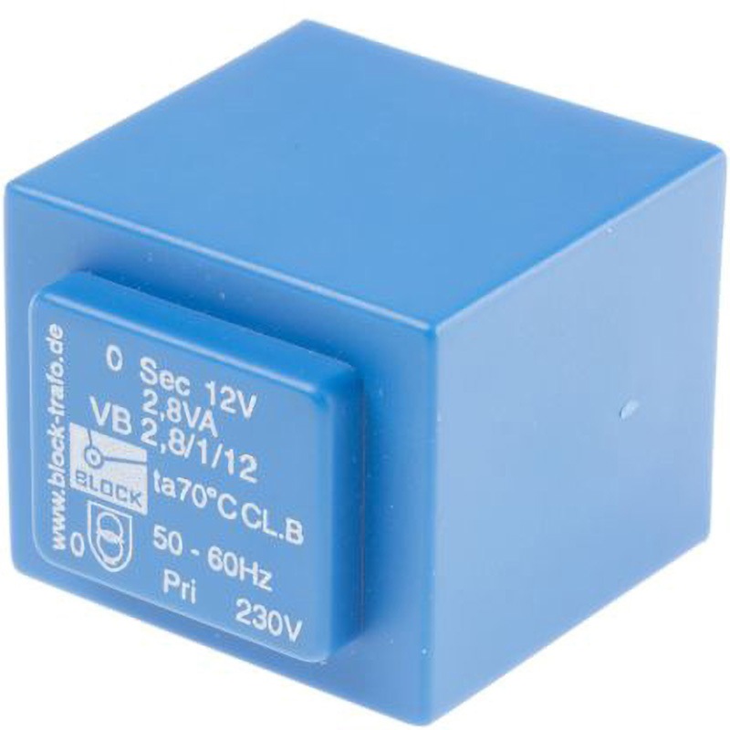 VB 2，8/1/12 Block 基板実装用トランス BLOCK AC230V AC12V 2.8VA 1個 