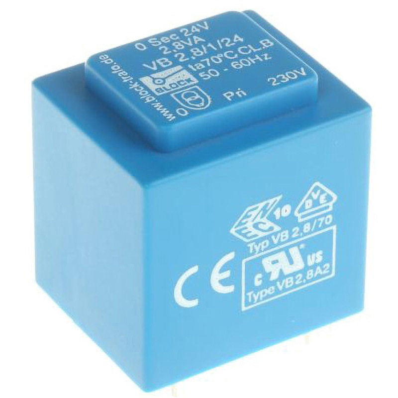 VB 2，8/1/24 Block 基板実装用トランス BLOCK AC230V AC24V 2.8VA 1個 