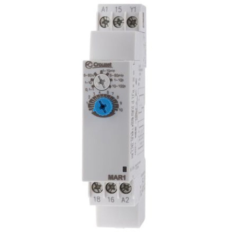 88827115 Crouzet 遅延リレー オンディレー シングル動作 DINレール CROUZET 取付方式DIN Rail 電源電圧(V):24→240ac，24dc SPDT ターミナルタイプScrew  1個