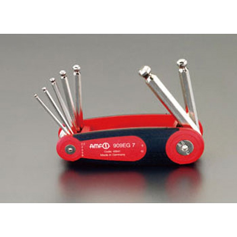 EA573G 2.5-10mm/7本組 [Ball Hex]キーレンチ(折込式) エスコ ボールポイント ナイフ型