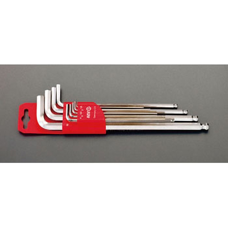 EA573GG-90 1.5-10mm/9本組 [Ball Hex]キーレンチ(ロング) エスコ ボールポイント