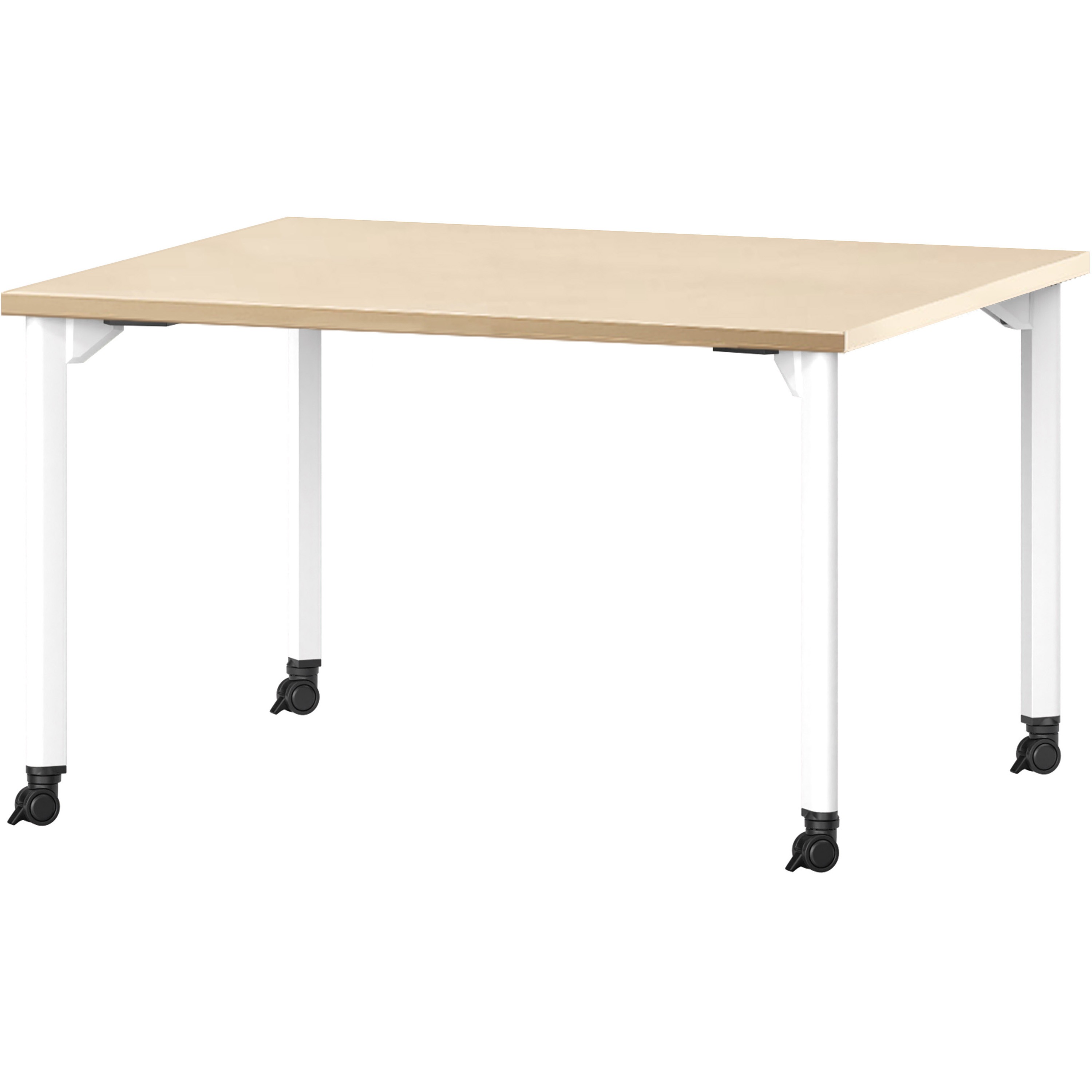 MDL-H1275KC-LO ミーティングテーブル ニシキ工業 組立式 キャスターあり ライトオーク色 高さ720mm幅1200mm奥行750mm  MDL-H1275KC-LO