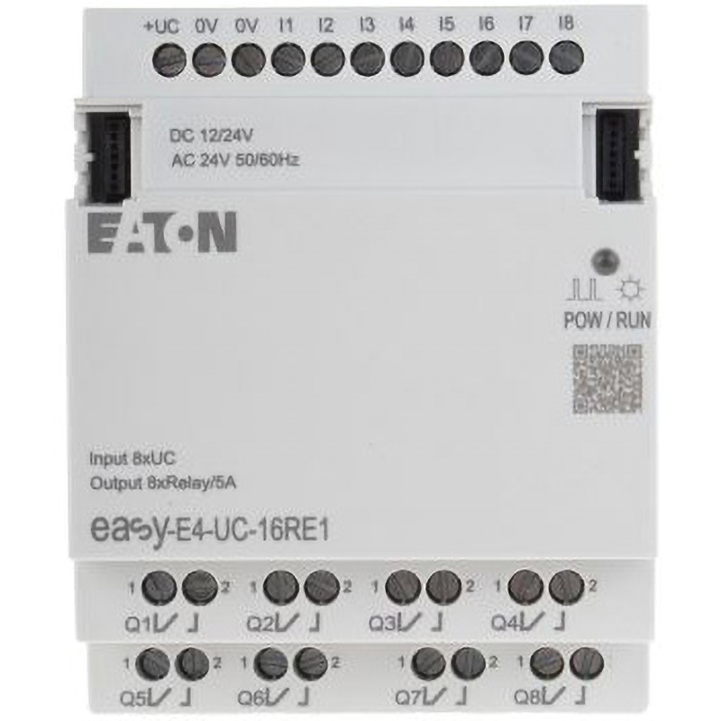 EASY-E4-UC-16RE1 Eaton ロジックモジュール リレー EATON(イートン) EasyE4シリーズ 出力方式Relay AC24V ネジ  1個 EASY-E4-UC-16RE1