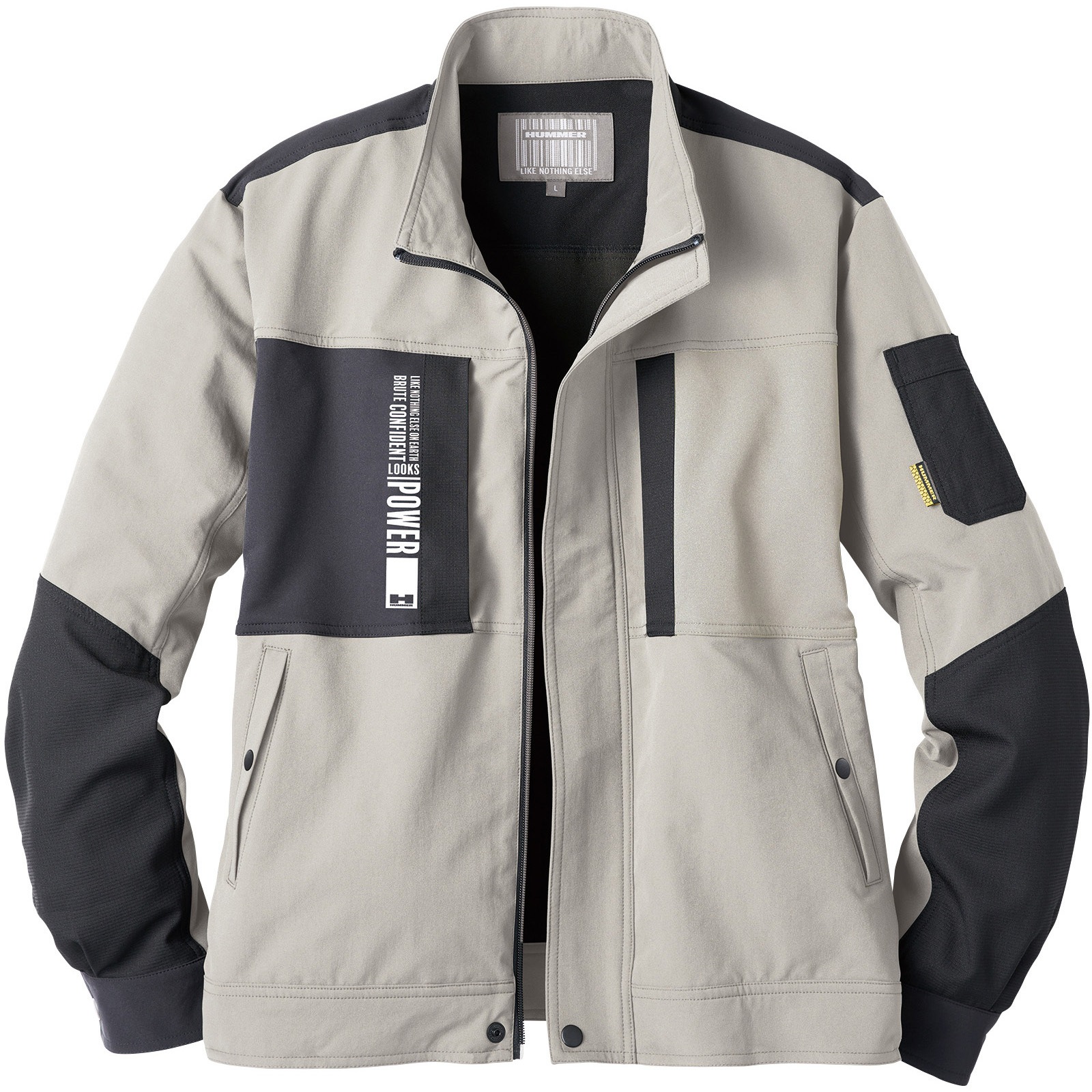 37054 HUMMERレヴスキンズジャケット アタックベース 名入れ可 アイボリー色 M着丈63cm