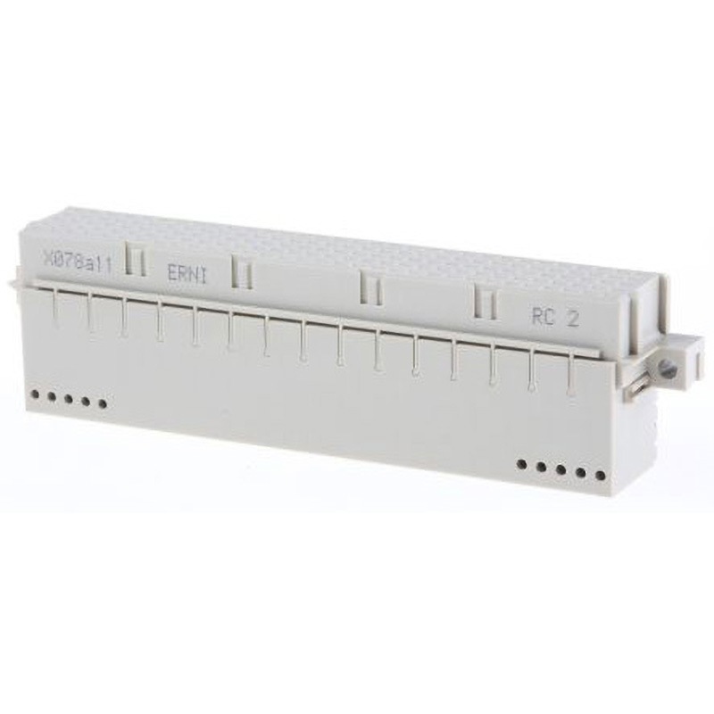 374380 DIN41612コネクタ メス ERNI 2.54mm ピッチ ERNI タイプTE コンタクト数160 ライトアングル はんだ  1セット(19個)