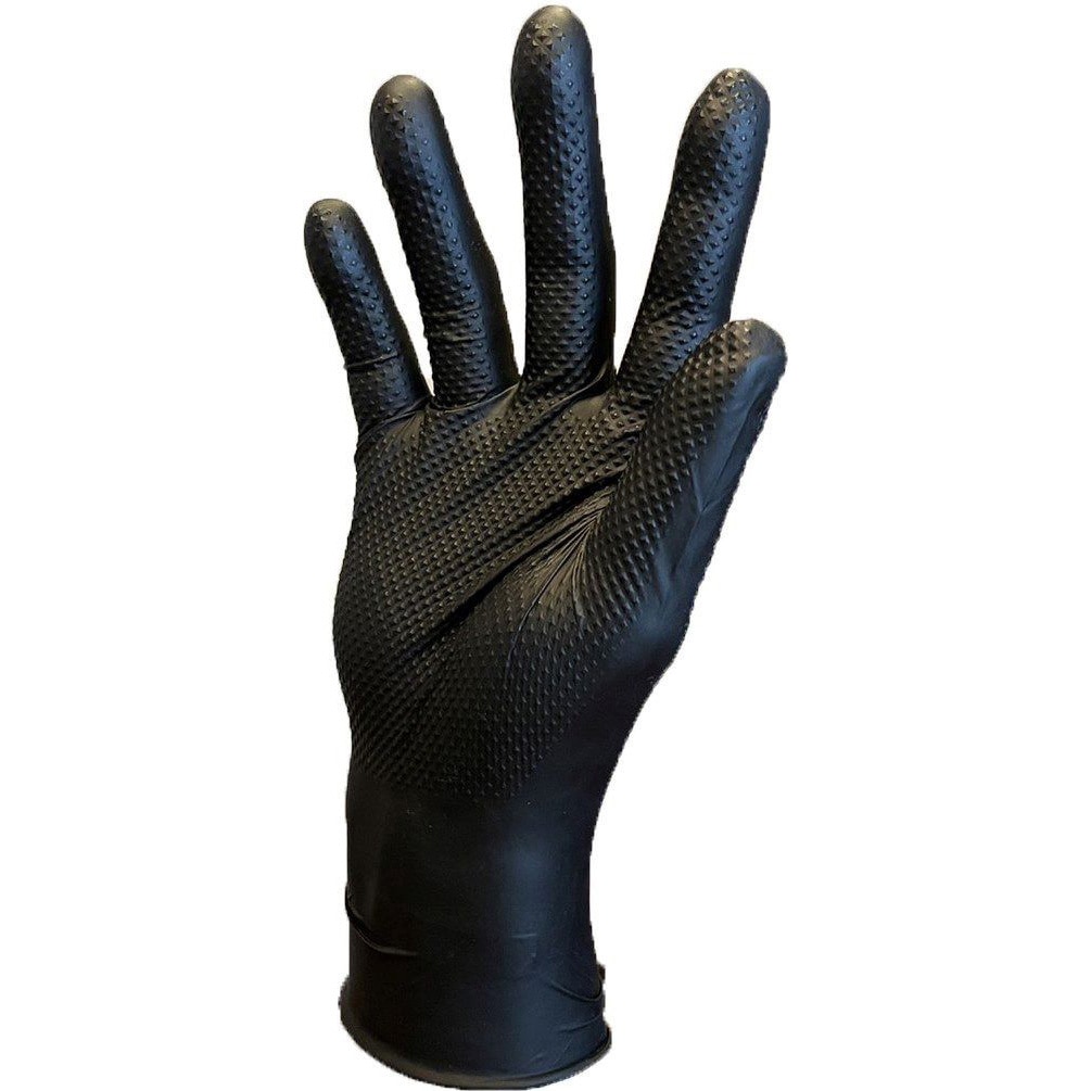 TNB-753 強力ニトリルブラックディスポグローブ(粉無) 高田商事 50枚入