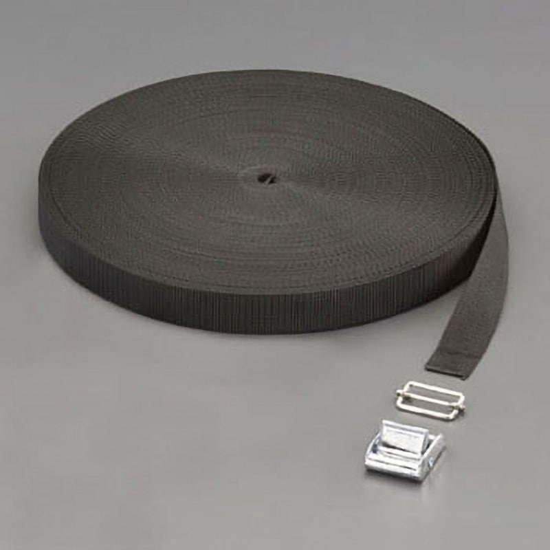 EA628PT-625 25x1.2mmx50m 平織バンド・バックルセット(黒) 1個 エスコ 【通販モノタロウ】