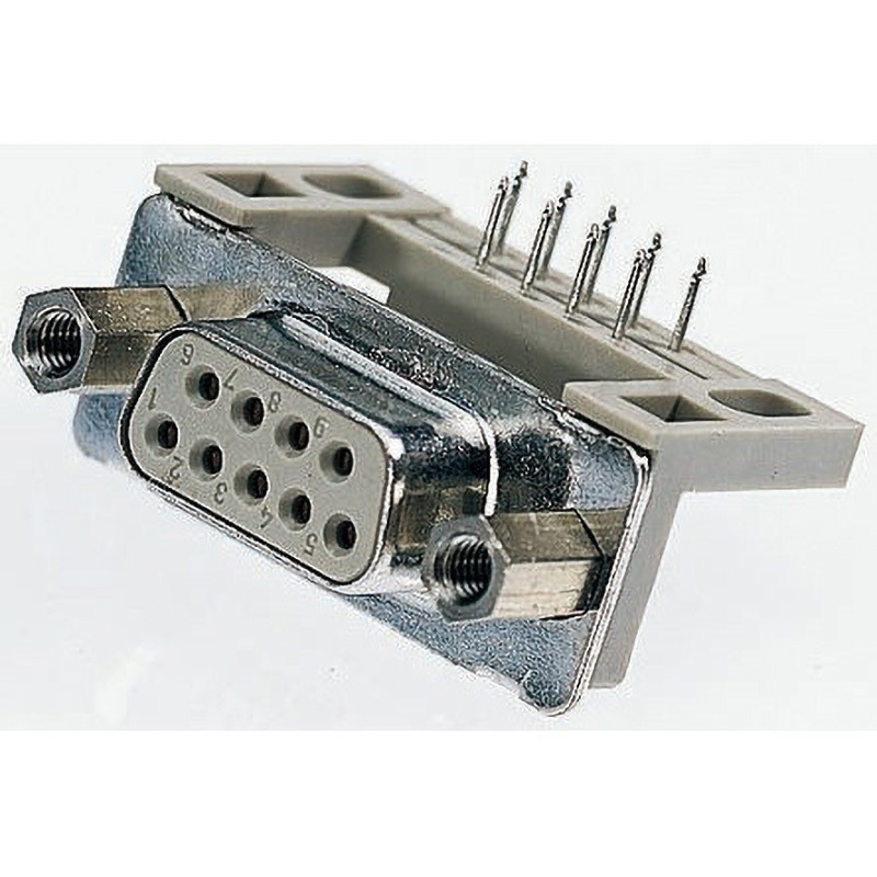 3598 D-Subコネクタ ERNI メス ERNI ライトアングル コンタクト数9 ピッチ2.75mm長さ30.8mm 1セット(25個)