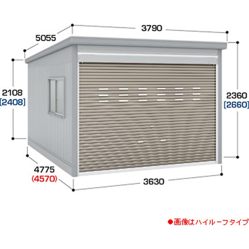イナバ ガレージ ガレーディア GRN-3647S N 高基礎 結露付 クールシルバー クールシルバー AFF72A
