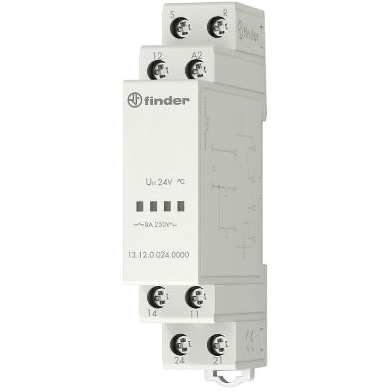 13.12.0.012.0000 Finder リレー DIN Rail 13 Series FINDER ねじ端子 8A 15A SPDT+SPST-NO 極数2