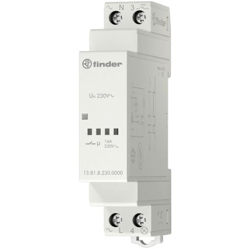 13.81.8.230.0000 Finder リレー DIN Rail 13 Series FINDER ねじ端子 SPST-NO 接点最大許容電流30(120-5ms)A 16A