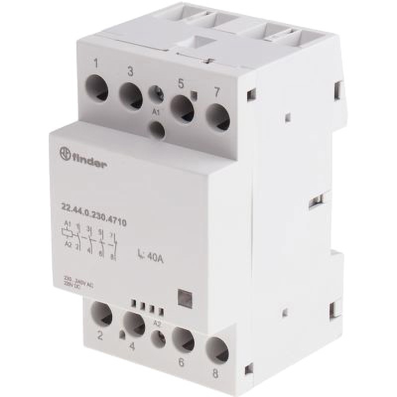 22.44.0.230.4710 Finder リレー DIN Rail 22 Series FINDER 極数4 AC240V