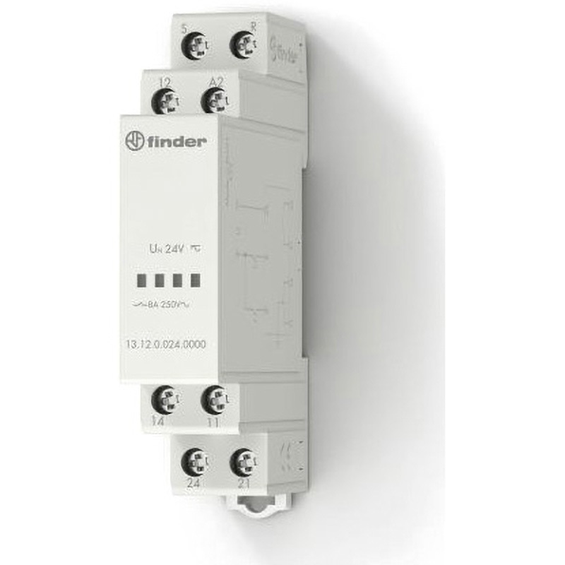 13.12.0.024.0000 Finder リレー DIN Rail 13 Series FINDER ねじ端子 8A 15A SPDT+SPST-NO 極数2