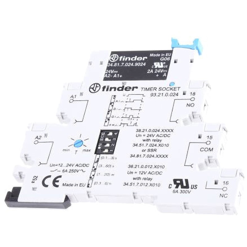 38.21.0.024.9024 Finder 遅延リレー オンディレー マルチ動作 DINレール 1個 FINDER 【通販モノタロウ】