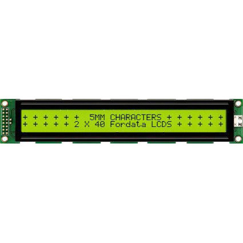 FC4002B00-FHYYBW-51LE Fordata 液晶英数字ディスプレイ 半透過型 英数字 黄緑 1箱(45個) FORDATA 【通販モノタロウ】