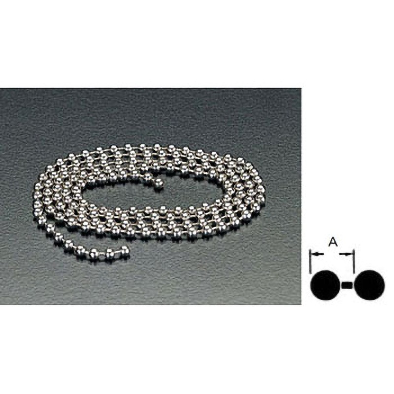 EA638DT-32 2.3mmx30m ボールチェーン(ステンレス製) エスコ 荷重4kg 8,892円