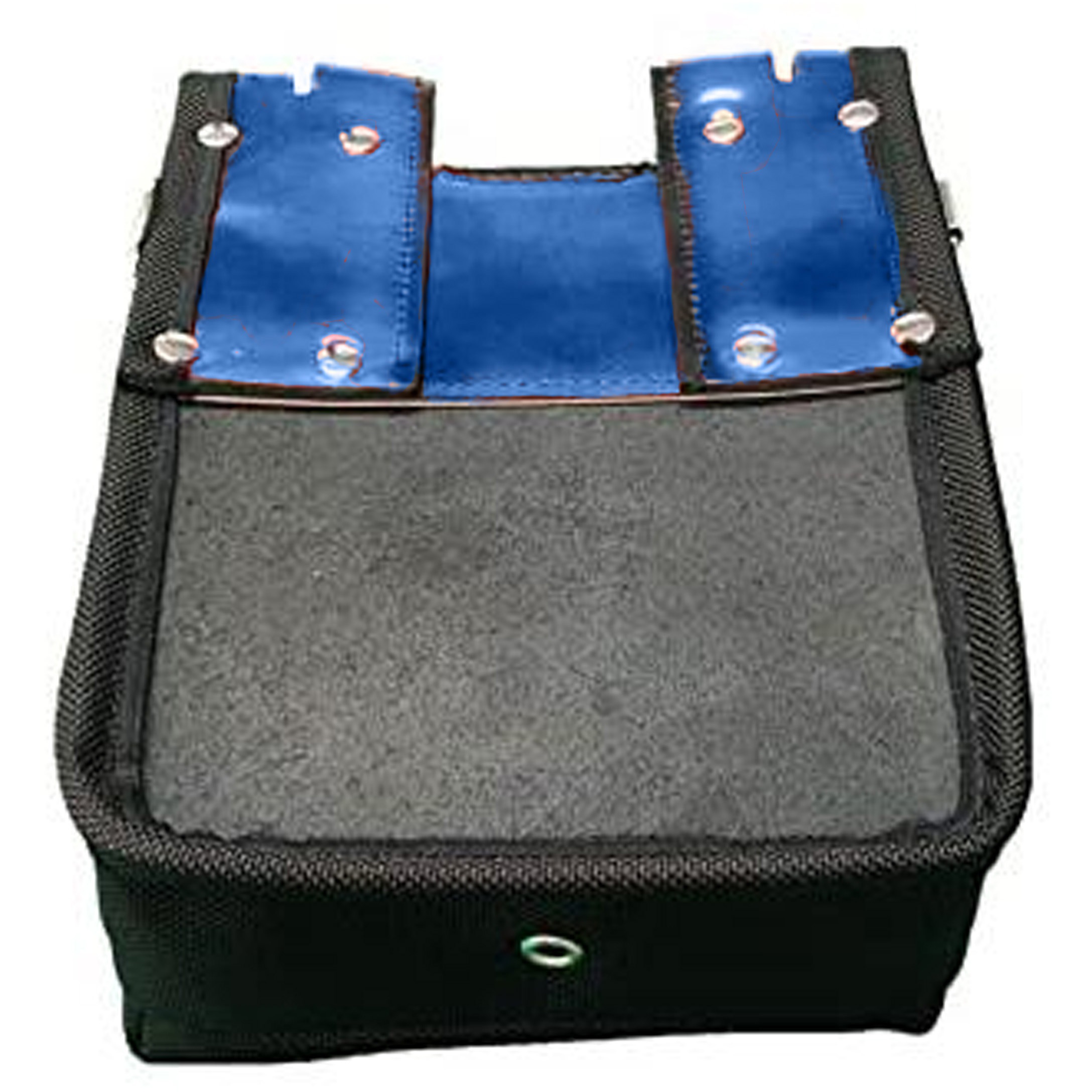 ADV-201TB-BL 鳶職向仕様ツーウェイタイプアドバンガラス革2段腰袋(青